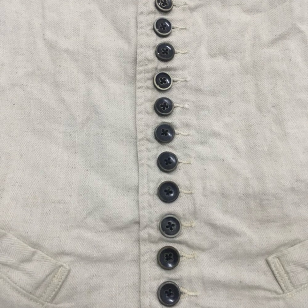 Kapital Vintage Off-White Textured Fabric Vest - Picture 4 of 4